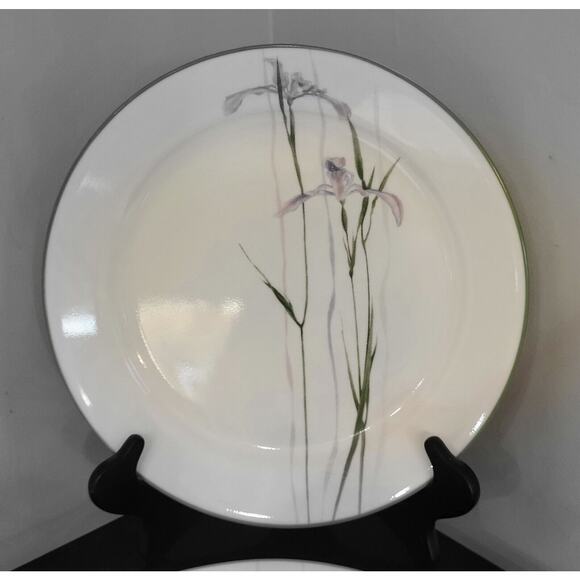 Vintage Corelle Shadow Iris (Qty 3) Dinner Plates 10 1/4" Round Purple Floral - Picture 1 of 14
